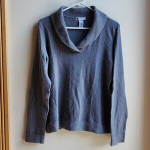 Carole Little Gray Angora Rabbit Hair Sweater Size XL